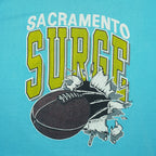 NFL (Caribbean Dream) - Sacramento Surge Football Break Out T-Shirt 1990s X-Large Vintage Retro Football
