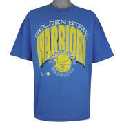 NBA (Hanes) - Golden State Warriors Single Stitch T-Shirt 1990s XX-Large Vintage Retro Basketball
