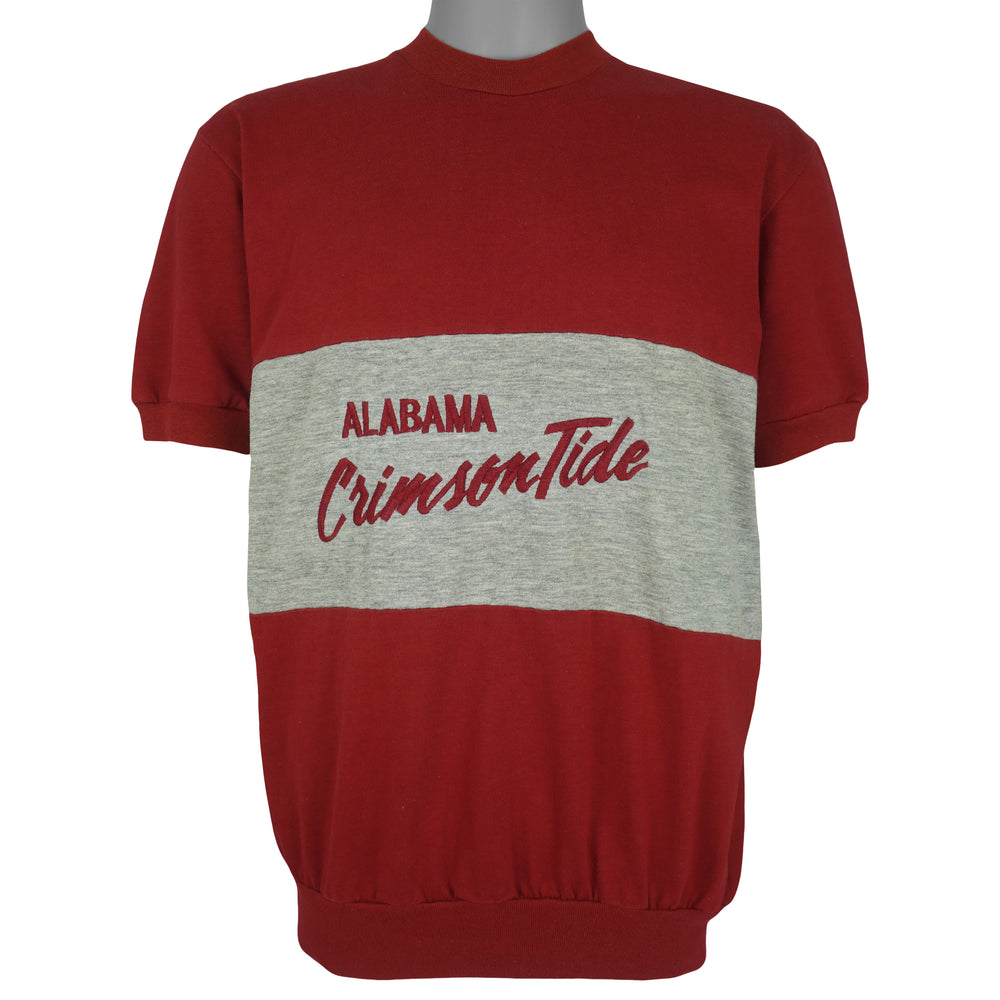 NCAA (Nutmeg Mills) - Alabama Crimson Tide Embroidered T-Shirt 1990s X-Large Vintage Retro