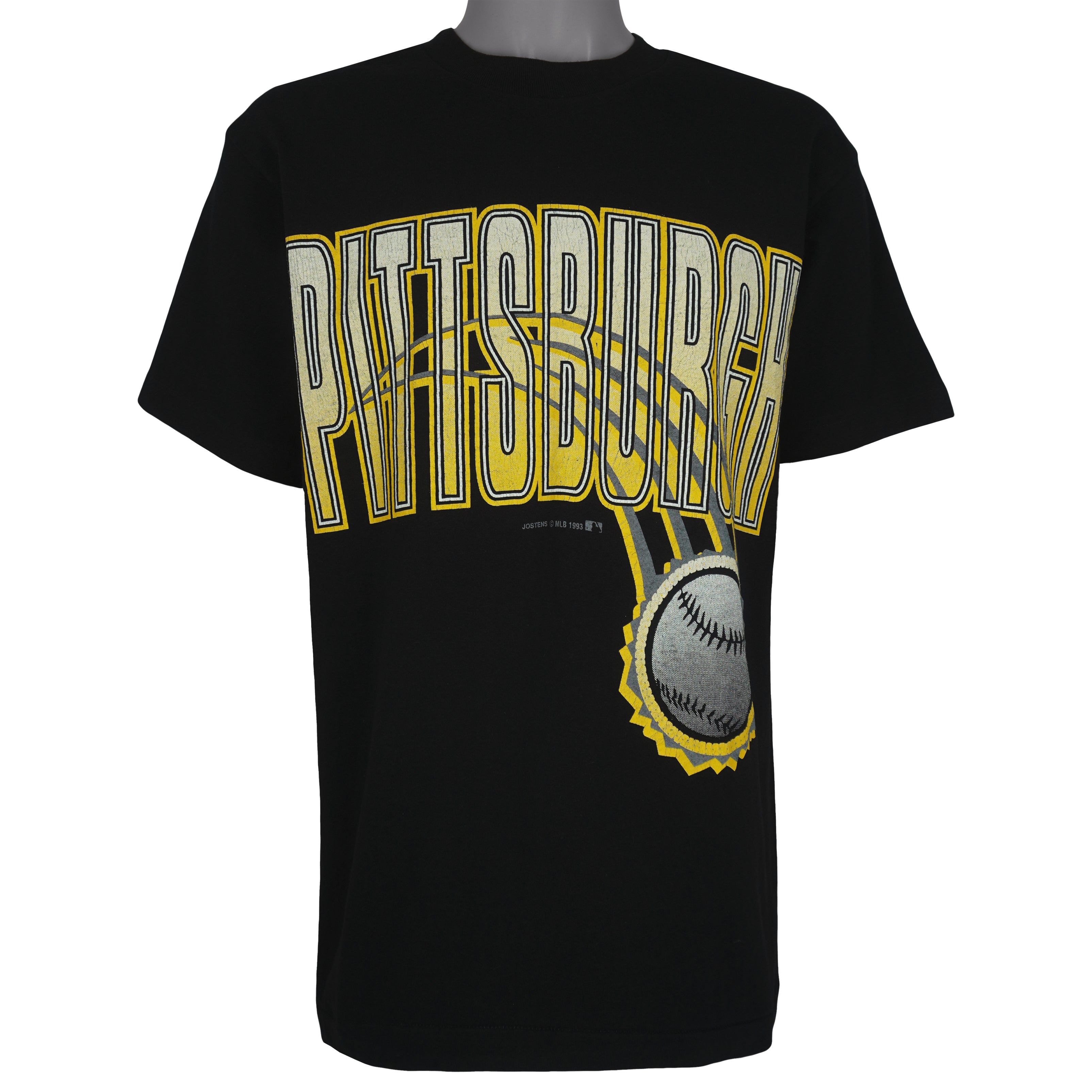 MLB (Fruit Of The Loom) - Pittsburgh Pirates Baseball T-Shirt 1993 Large Vintage Retro Baseball