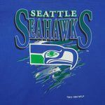 NFL (Logo 7) - Seattle Seahawks Big Logo Football Jersey 1994 X-Large Vintage Retro Football
