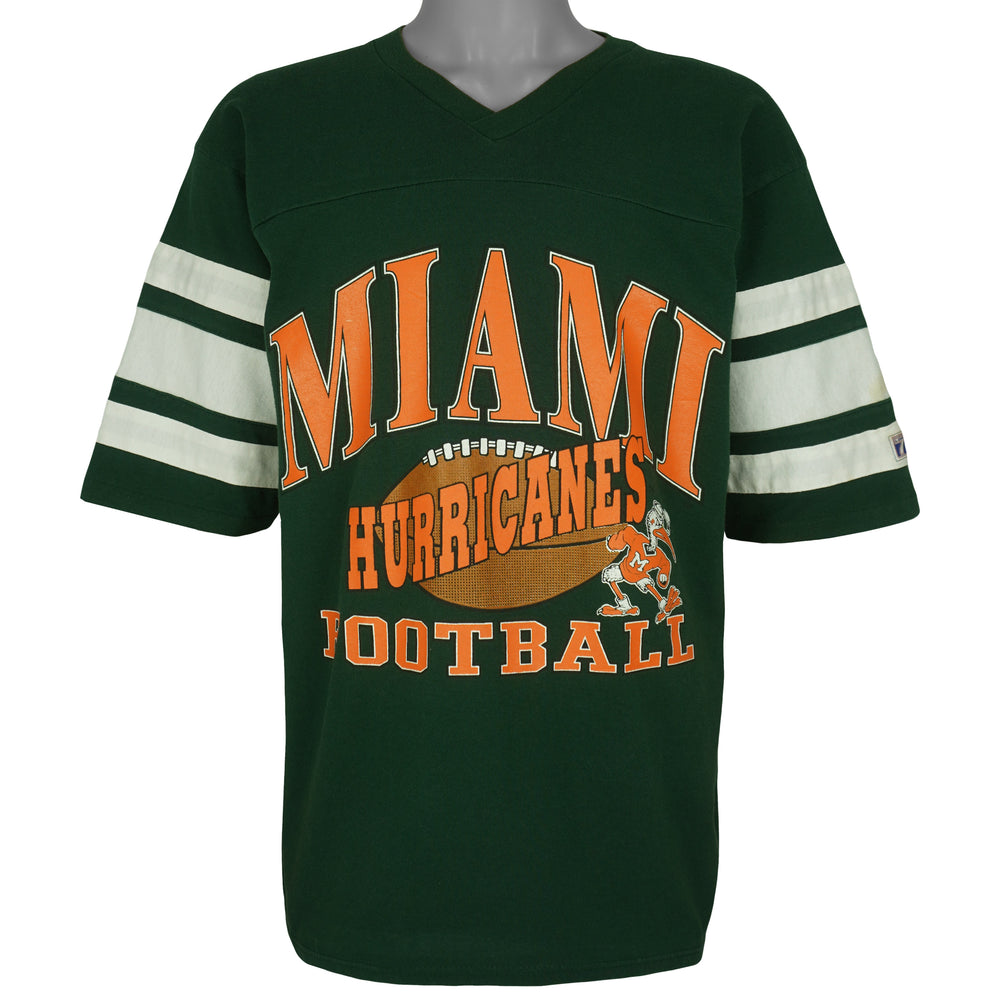 NCAA (Logo 7) - Miami Hurricanes Football Jersey 1990s Large Vintage Retro