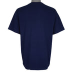 MLB (Nutmeg) - Blue New York Yankees T-Shirt 1990s Large Vintage Retro Baseball