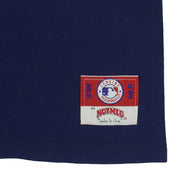 MLB (Nutmeg) - Blue New York Yankees T-Shirt 1990s Large Vintage Retro Baseball