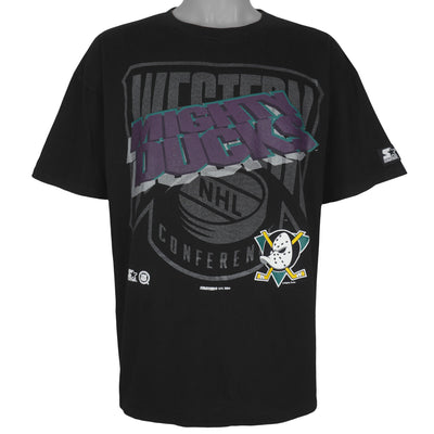 Starter (NHL) - Anaheim Mighty Ducks Western Conference T-Shirt 1994 Large