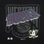 Starter (NHL) - Anaheim Mighty Ducks Western Conference T-Shirt 1994 Large Vintage Retro Hockey