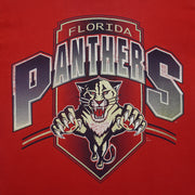 NHL (Hanes) - Florida Panthers Big Logo T-Shirt 1990s Medium Vintage Retro Hockey