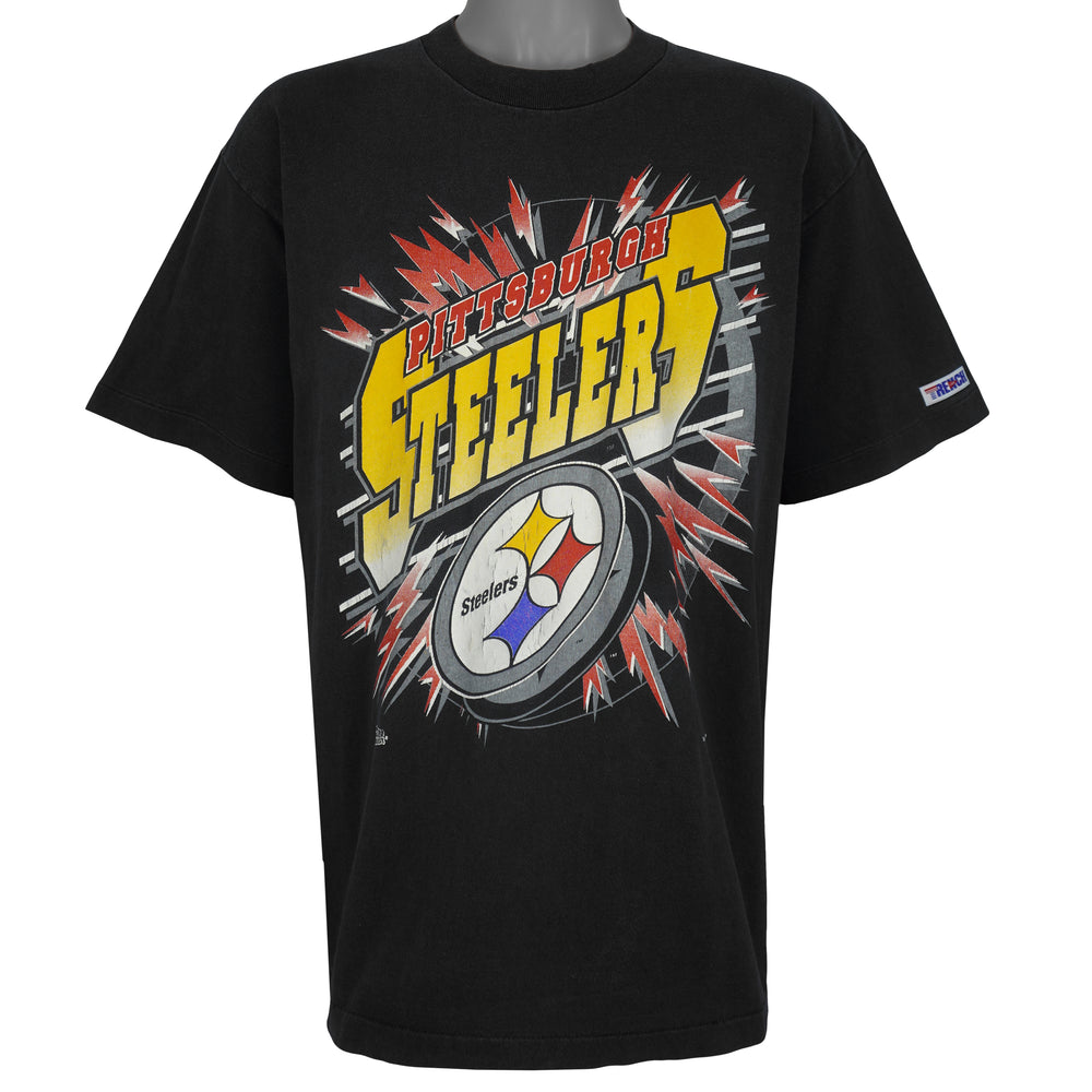 NFL (Trench) - Pittsburgh Steelers Lightning T-Shirt 1994 X-Large Vintage Retro Football