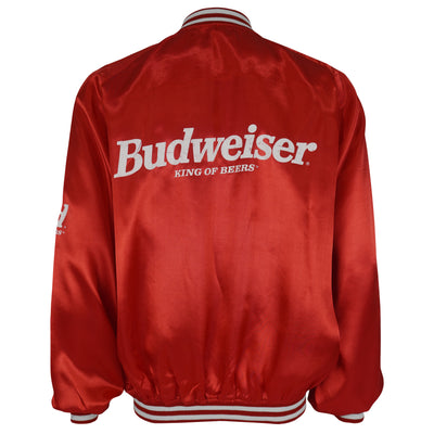 Budweiser - King Of Beers Button-Up Satin Jacket 1980s Medium