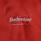 Budweiser - King Of Beers Button-Up Satin Jacket 1980s Medium Vintage Retro