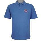 MLB (Logo 7) - New York Mets Embroidered Polo T-Shirt 1980s Large Vintage Retro Baseball