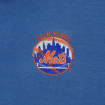 MLB (Logo 7) - New York Mets Embroidered Polo T-Shirt 1980s Large Vintage Retro Baseball