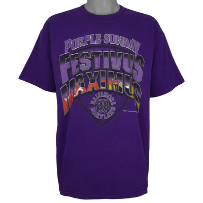 NFL (Gildan) - Baltimore Ravens Purple Sunday Festivus Maximus T-Shirt 2001 X-Large