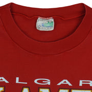 NHL (Waves) - Calgary Flames Hockey T-Shirt 1993 X-Large Vintage Retro Hockey