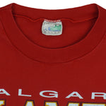 NHL (Waves) - Calgary Flames Hockey T-Shirt 1993 X-Large Vintage Retro Hockey