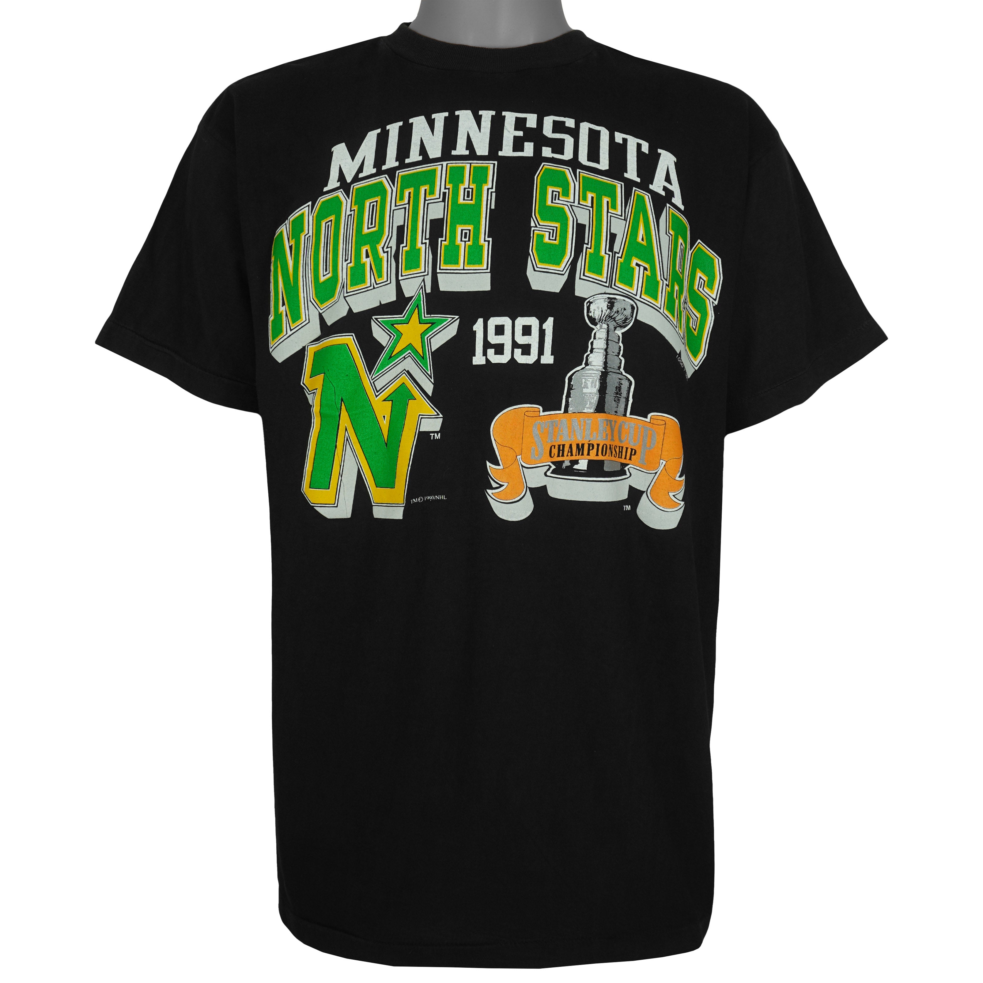 NHL - Minnesota North Stars Stanley Cup Champions T-Shirt 1991 X-Large Vintage Retro Hockey