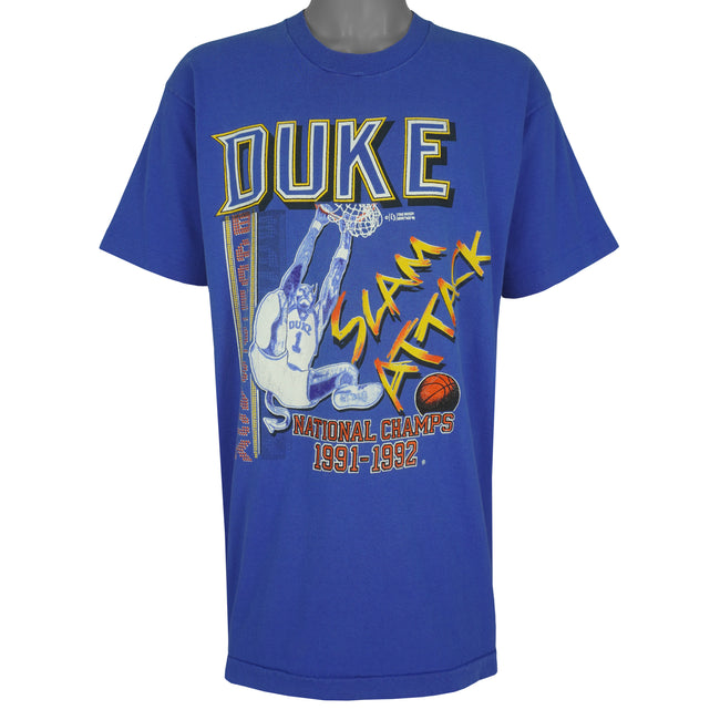 Vintage NCAA (Fruit Of The Loom) - Duke Blue Devils Slam Attack T
