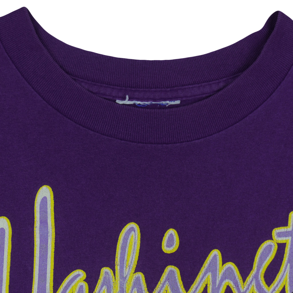 NCAA - Washington Huskies Big Logo T-Shirt 1990s Large Vintage Retro