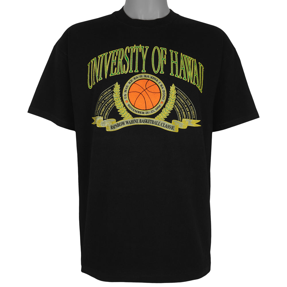 NCAA (Hanes) - University of Hawaii Rainbow Wahine T-Shirt 1994 X-Large Vintage Retro