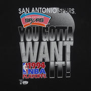 NBA (Salem) - San Antonio Spurs You Gotta Want It T-Shirt 1994 Large Vintage Retro Basketball