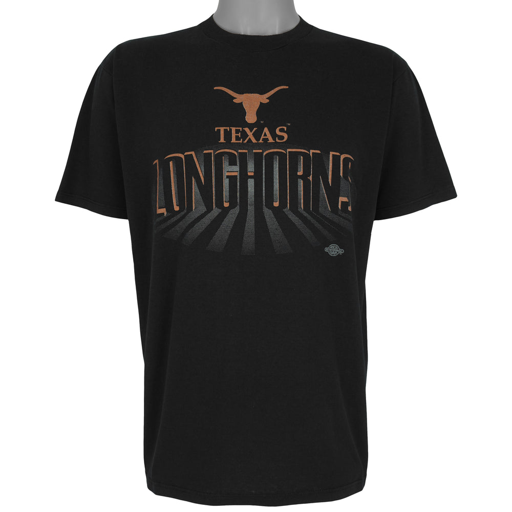 NCAA (Jerzees) - Texas Longhorns Big Spell-Out T-Shirt 1990s Large Vintage Retro