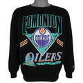 NHL (Softwear) - Edmonton Oilers Crew Neck Sweatshirt 1991 Small Vintage Retro Hockey