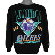 NHL (Softwear) - Edmonton Oilers Crew Neck Sweatshirt 1991 Small Vintage Retro Hockey