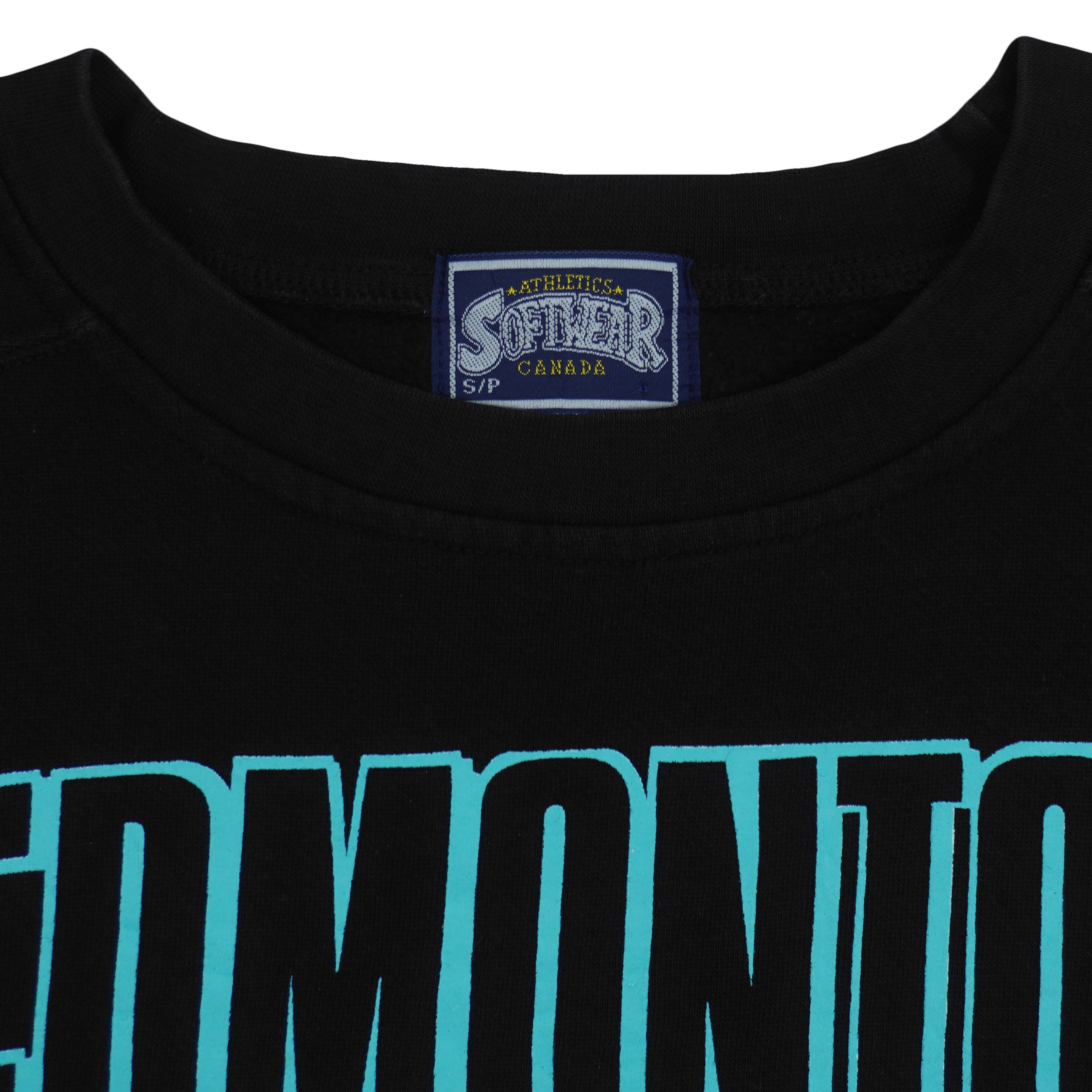 NHL (Softwear) - Edmonton Oilers Crew Neck Sweatshirt 1991 Small Vintage Retro Hockey
