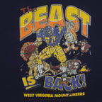 NCAA - West Virginia Mountaineers The Beast Is Back Sweatshirt 1990s Large Vintage Retro