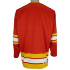 NHL (CCM) - Calgary Flames Hockey Jersey 1980s X-Large Vintage Retro Hockey
