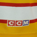 NHL (CCM) - Calgary Flames Hockey Jersey 1980s X-Large Vintage Retro Hockey