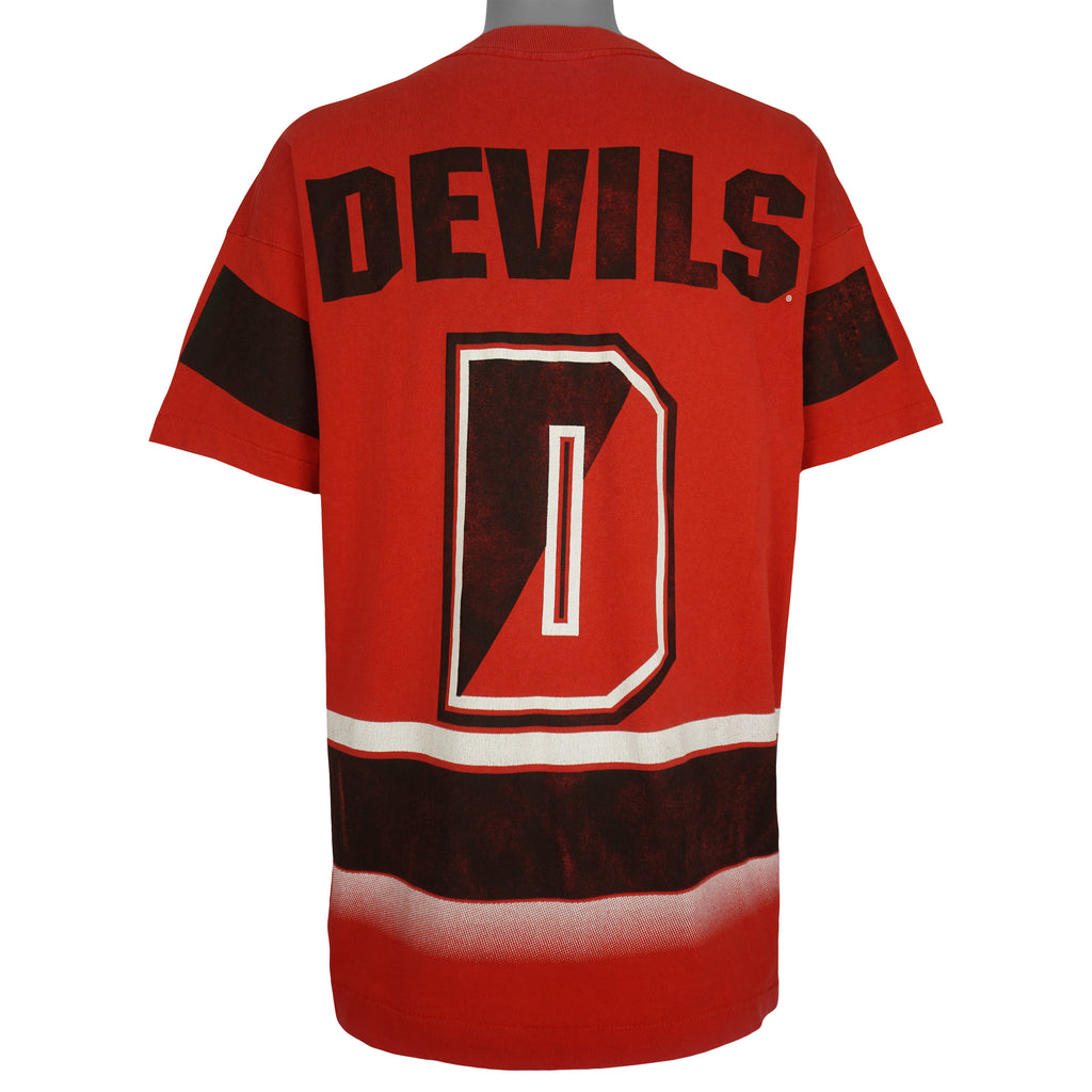 NHL - New Jersey Devils Big Logo T-Shirt 1994 X-Large Vintage Retro Hockey