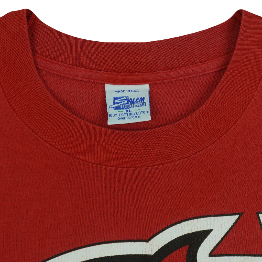 NHL - New Jersey Devils Big Logo T-Shirt 1994 X-Large Vintage Retro Hockey