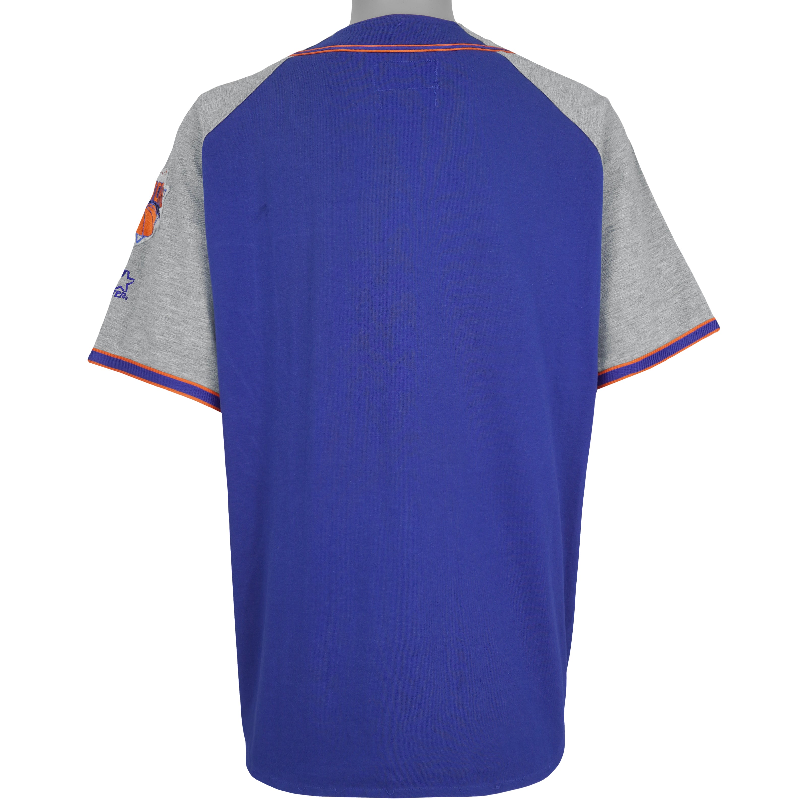 Starter (NBA) - New York Knicks Button-Up Jersey T-Shirt 1990s Medium Vintage Retro Basketball