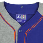Starter (NBA) - New York Knicks Button-Up Jersey T-Shirt 1990s Medium Vintage Retro Basketball