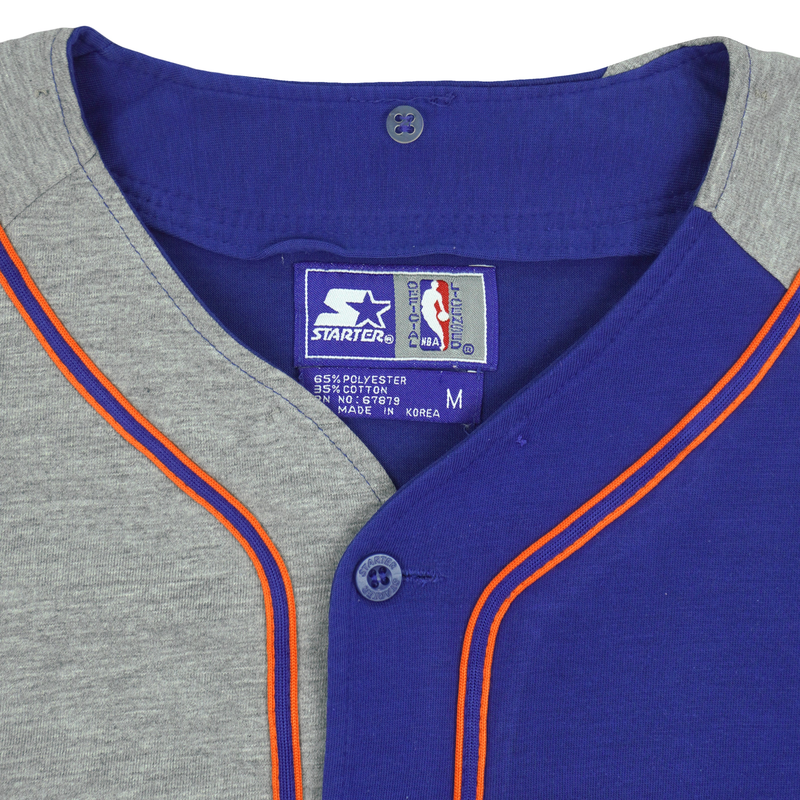 Starter (NBA) - New York Knicks Button-Up Jersey T-Shirt 1990s Medium Vintage Retro Basketball