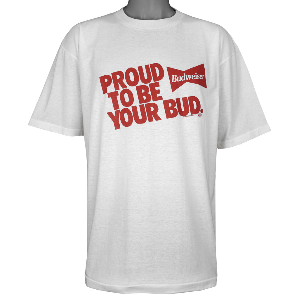 Budweiser (Sugar Creek) - Proud to Be Your Bud Single Stitch T-Shirt 1993 X-Large Vintage Retro