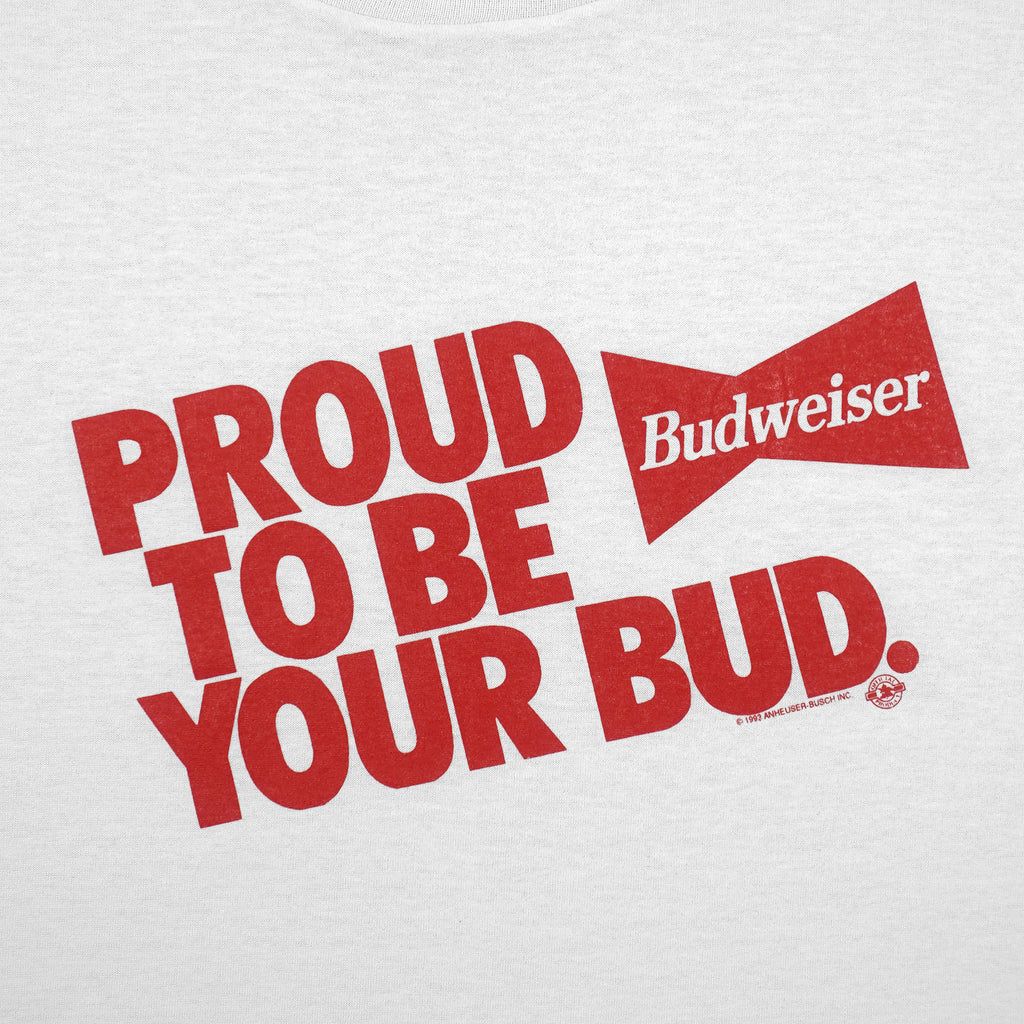 Budweiser (Sugar Creek) - Proud to Be Your Bud Single Stitch T-Shirt 1993 X-Large Vintage Retro