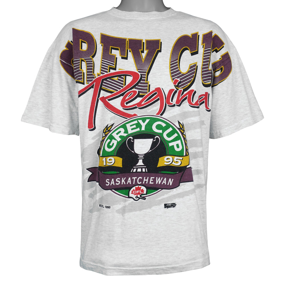 CFL - Grey Cup Regina Saskatchewan T-Shirt 1995 Large Vintage Retro Football