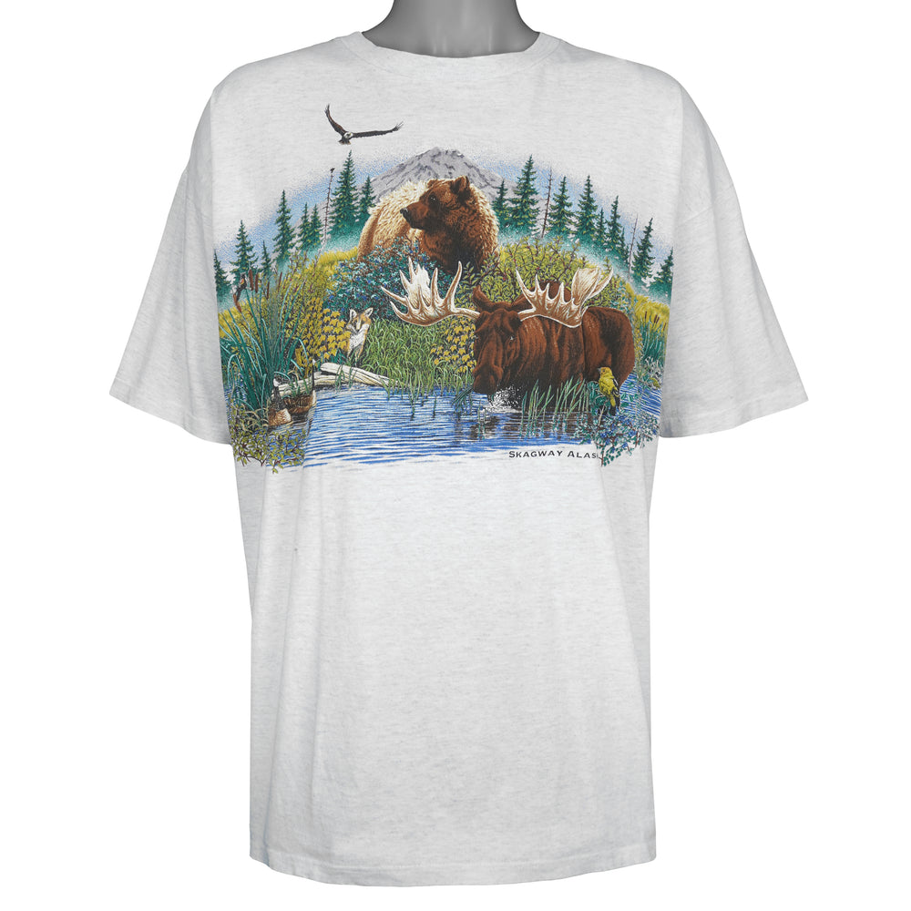 Vintage (Calcru) - Skagway Alaska Wildlife T-Shirt 1990s XX-Large Vintage Retro