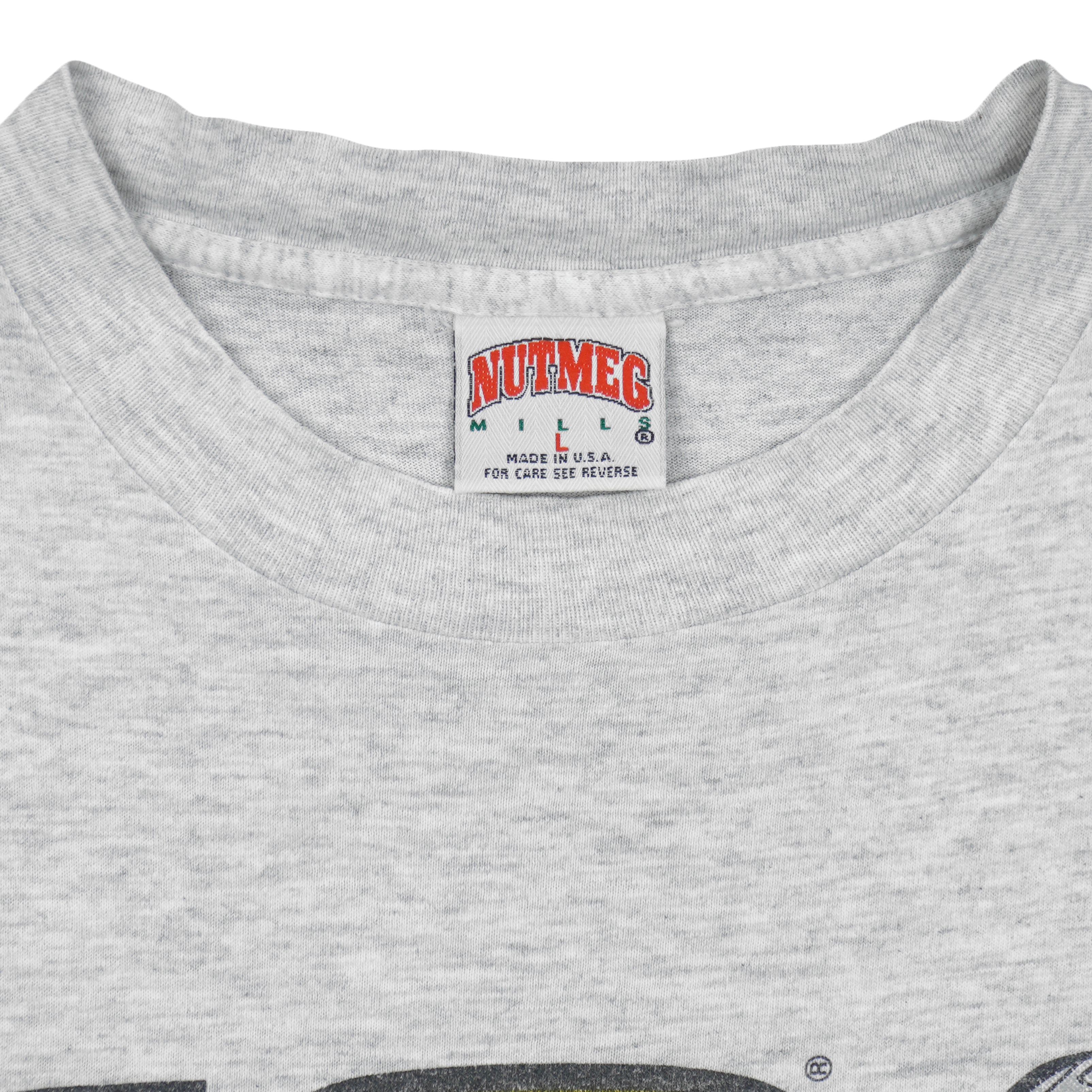 NHL (Nutmeg) - Grey Pittsburgh Penguins T-Shirt 1994 Large Vintage Retro Hockey