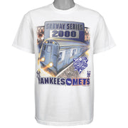 MLB (Lee) - Yankees VS Mets Subway Series T-Shirt 2000 Large Vintage Retro Baseball