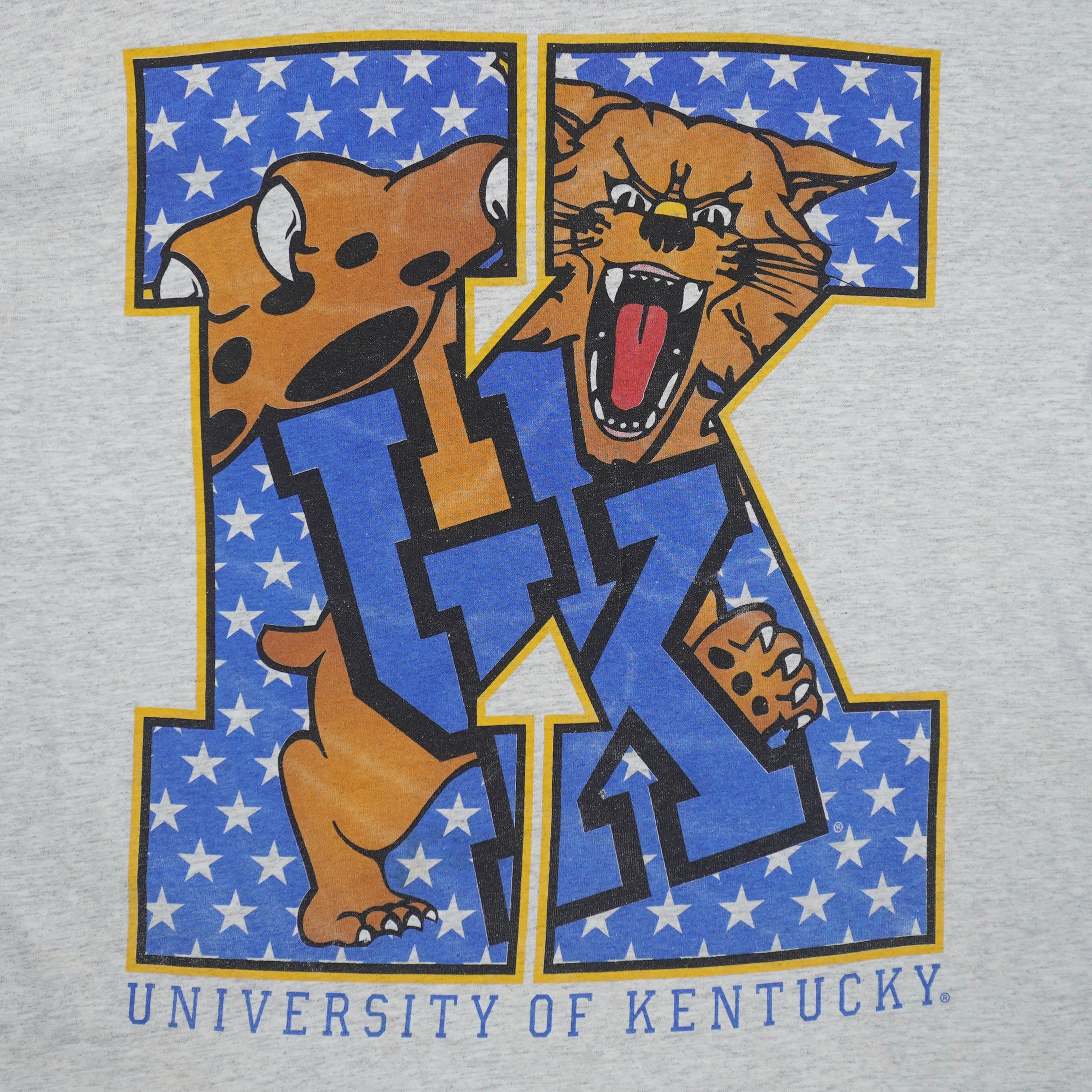 NCAA (Jerzees) - University of Kentucky Wildcats Big Logo T-Shirt 1990s Large Vintage Retro
