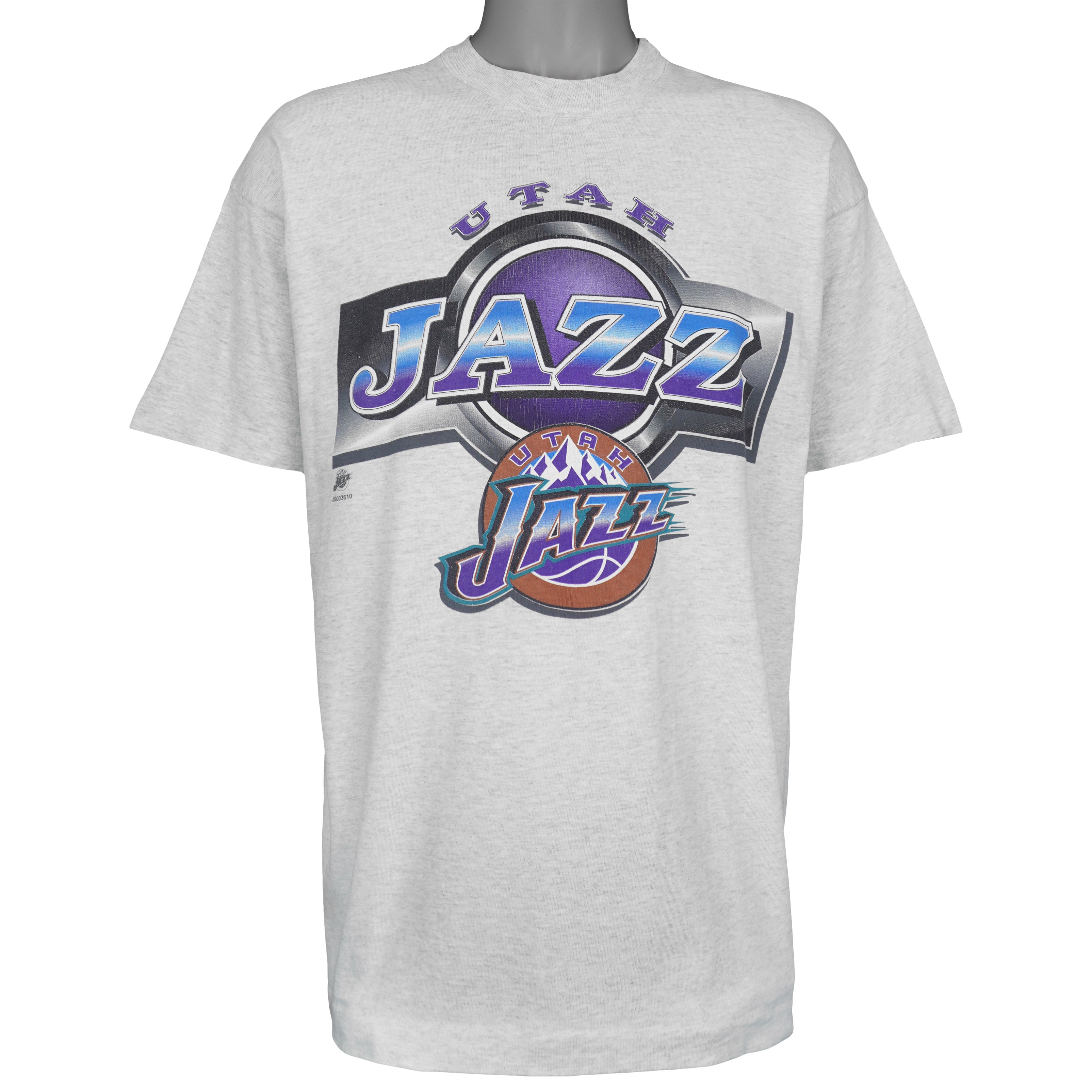 NBA - Utah Jazz Single Stitch T-Shirt 1990s Large Vintage Retro Basketball
