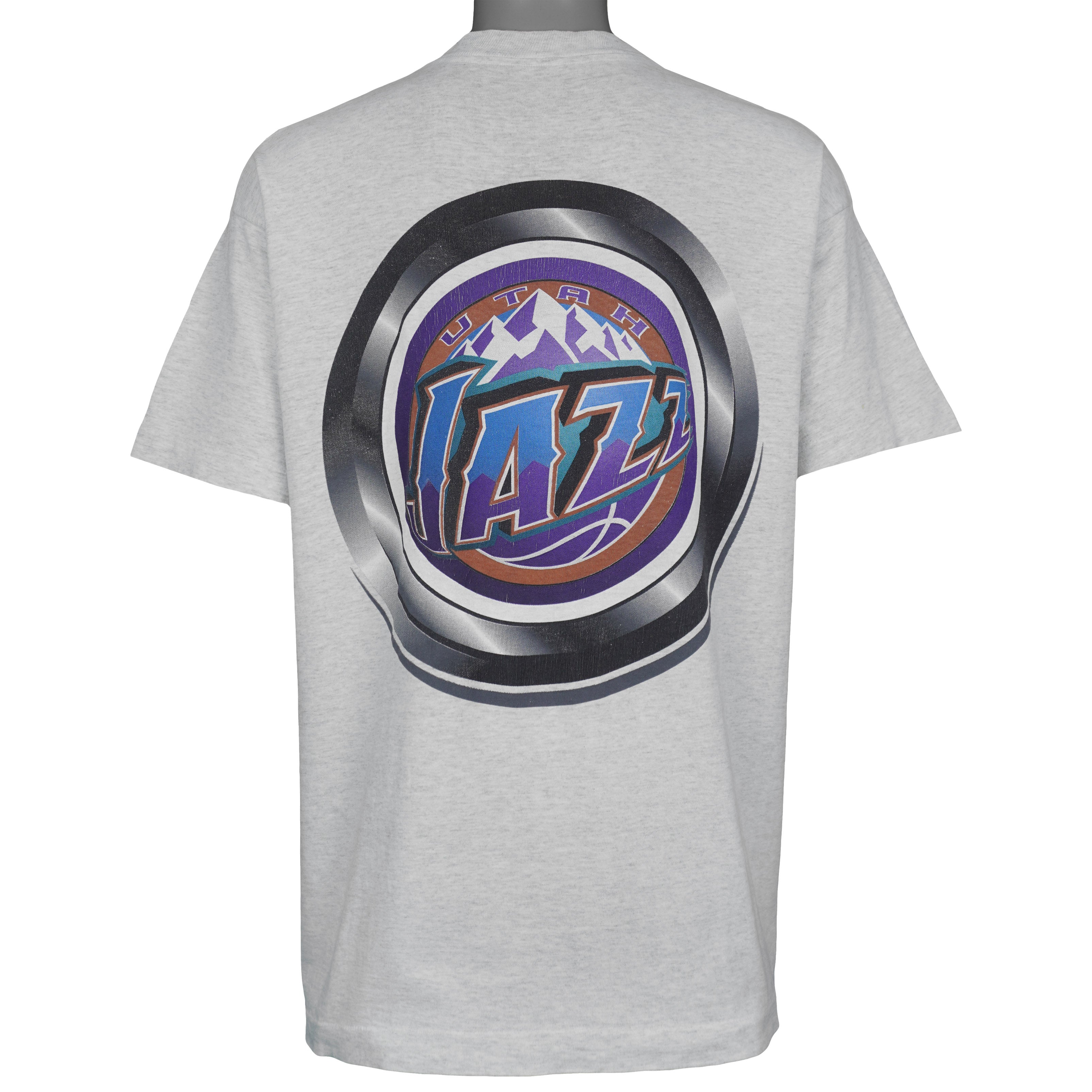 NBA - Utah Jazz Single Stitch T-Shirt 1990s Large Vintage Retro Basketball