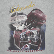 NHL (Lee) - Grey Colorado Avalanche Embroidered T-Shirt 1990s X-Large Vintage Retro Hockey
