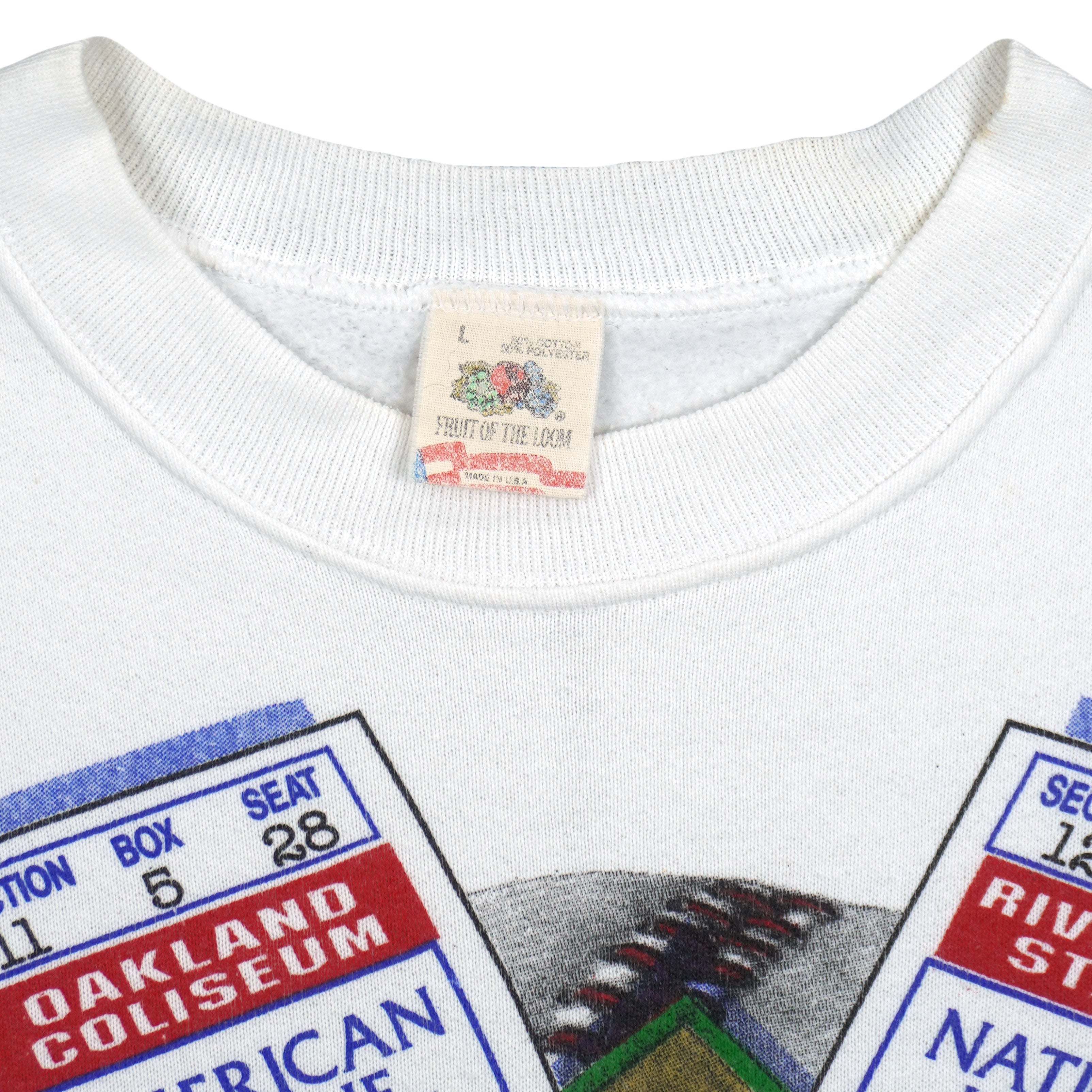 MLB - Oakland Athletics Vs Cincinnati Reds Matchups World Series Sweatshirt 1990 Large Vintage Retro Baseball