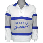 NFL (Logo 7) - Seattle Seahawks Embroidered Pullover 1990s Medium Vintage Retro Football
