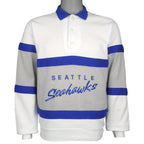 NFL (Logo 7) - Seattle Seahawks Embroidered Pullover 1990s Medium Vintage Retro Football