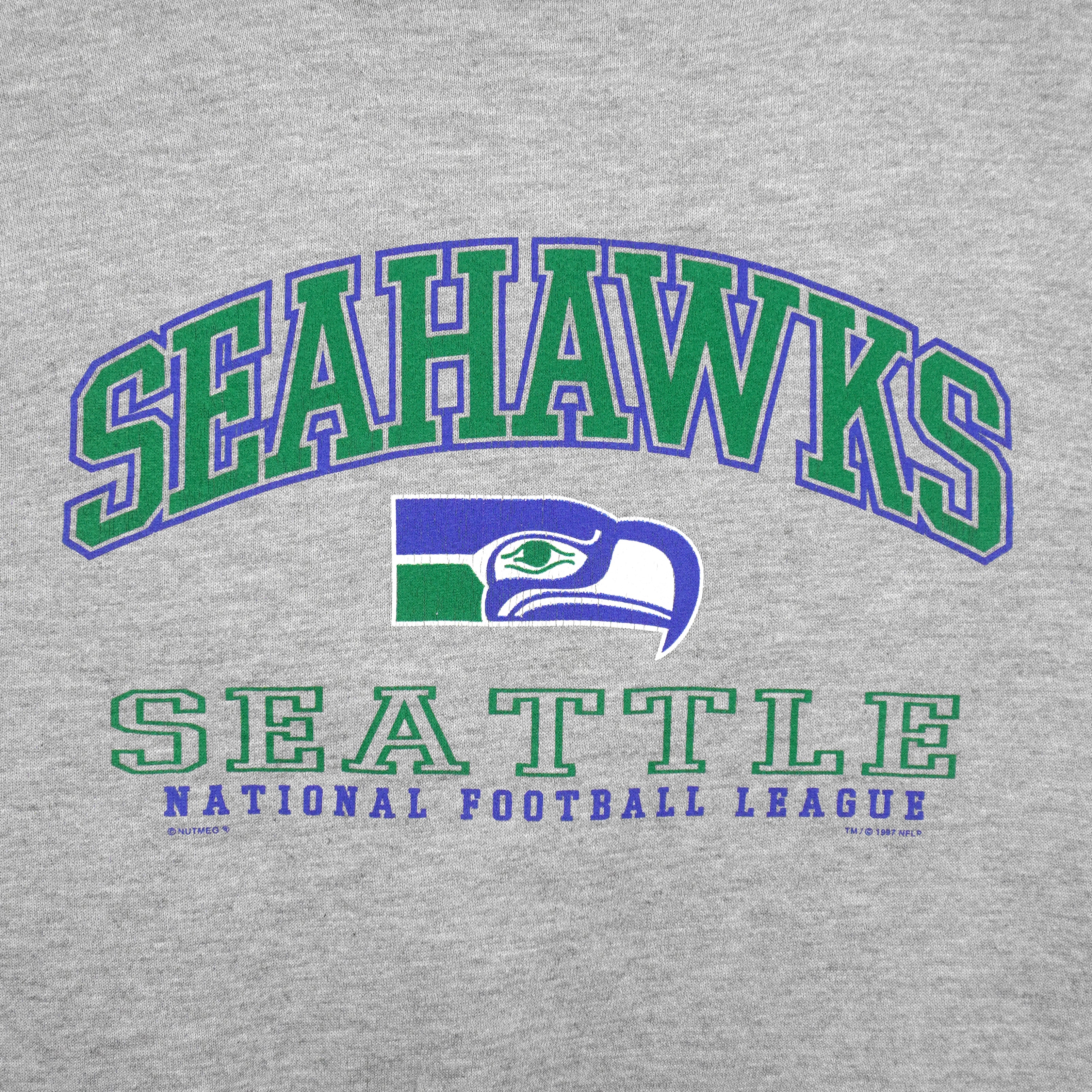 NFL (Lee) - Seattle Seahawks Crew Neck Sweatshirt 1997 Medium Vintage Retro Football